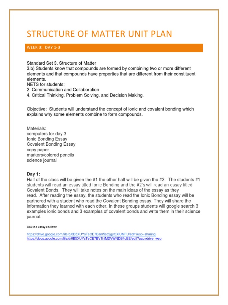 ionic and covalent bonds ionic and covalent bonding essay
